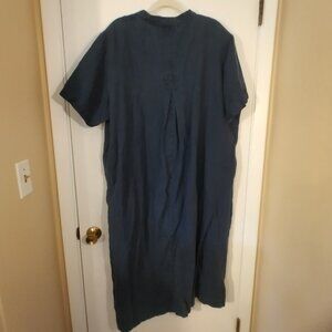 Navy Blue linen midi dress size 3x 26W